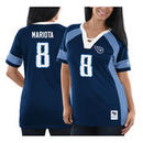 Marcus Mariota Tennessee Titans Majestic Women's Draft Him Name & Number Fashion V-Neck T-Shirt - Navy