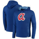 Atlanta Braves Majestic Cooperstown Left/Righty Pullover Hoodie - Royal/Light Blue