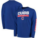 Chicago Cubs Majestic Proven Pastime Long Sleeve T-Shirt - Royal