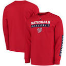 Washington Nationals Majestic Proven Pastime Long Sleeve T-Shirt - Red