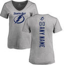 Tampa Bay Lightning Fanatics Branded Women's Personalized Backer T-Shirt - Ash