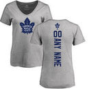 Toronto Maple Leafs Fanatics Branded Women's Personalized Backer T-Shirt - Ash