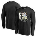 Drew Brees New Orleans Saints NFL Pro Line by Fanatics Branded 65,000 Career Passing Yards Long Sleeve T-Shirt - Black