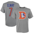 John Elway Denver Broncos Youth Retired Player Vintage Name & Number T-Shirt – Heather Gray