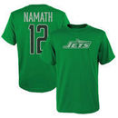 Joe Namath New York Jets Youth Retired Player Vintage Name & Number T-Shirt – Green