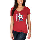 St. Louis Cardinals Majestic Women's Authentic Collection Team Icon V-Neck T-Shirt - Red