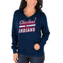 Cleveland Indians Majestic Women's Prime Example Pullover Hoodie - Navy