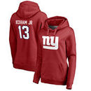Odell Beckham Jr New York Giants NFL Pro Line by Fanatics Branded Women's Team Icon Name & Number Pullover Hoodie - Red