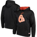Baltimore Orioles Stitches Pullover Fleece Hoodie with Contrast Hood - Black