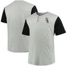 Chicago White Sox Majestic Big & Tall Life or Death Pinstripe Henley T-Shirt - Gray/Black