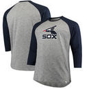 Chicago White Sox Majestic Big & Tall Two to One Margin 3/4-Sleeve Raglan T-Shirt - Gray/Navy