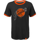 San Francisco Giants Majestic Youth Baseball Stripes Cooperstown Collection Ringer T-Shirt - Black