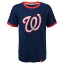 Washington Nationals Majestic Youth Baseball Stripes Ring T-Shirt - Navy