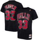 Scottie Pippen Chicago Bulls Mitchell & Ness Hardwood Classics Retro Name & Number T-Shirt - Black