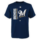 Milwaukee Brewers Majestic Youth Authentic Collection Team Icon T-Shirt - Navy