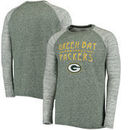 Green Bay Packers Majestic Threads Conquest Double Face Thermal Long Sleeve T-Shirt - Green