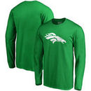 Denver Broncos NFL Pro Line by Fanatics Branded St. Patrick's Day White Logo Long Sleeve T-Shirt - Kelly Green