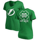 Tampa Bay Lightning Fanatics Branded Women's Personalized Dubliner T-Shirt - Kelly Green