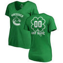 Vancouver Canucks Fanatics Branded Women's Personalized Dubliner T-Shirt - Kelly Green