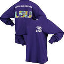 LSU Tigers Pressbox Women's Aloha Pineapple Big Long Sleeve T-Shirt - Purple