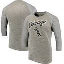 Chicago White Sox Majestic Threads Tri-Yarn French Terry 3/4-Sleeve Raglan T-Shirt - Gray