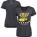 Fanatics Branded Women's Cars 3 NASCAR Cruz Ramirez Tri-Bend V-Neck T-Shirt - Navy