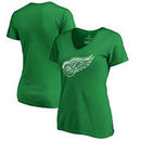 Detroit Red Wings Fanatics Branded Women's St. Patrick's Day White Logo T-Shirt - Kelly Green