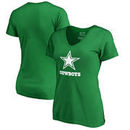 Dallas Cowboys NFL Pro Line by Fanatics Branded Women's St. Patrick's Day White Logo T-Shirt - Kelly Green