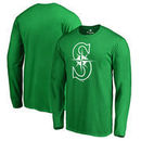 Seattle Mariners Fanatics Branded St. Patrick's Day White Logo Long Sleeve T-Shirt - Kelly Green