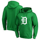 Detroit Tigers Fanatics Branded St. Patrick's Day White Logo Pullover Hoodie - Kelly Green