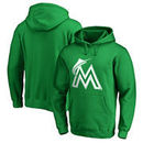 Miami Marlins Fanatics Branded St. Patrick's Day White Logo Pullover Hoodie - Kelly Green