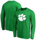 Clemson Tigers Fanatics Branded St. Patrick's Day White Logo Long Sleeve T-Shirt - Kelly Green