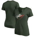 Minnesota Wild Fanatics Branded Women's Gradient Logo V-Neck T-Shirt - Green
