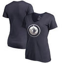 Winnipeg Jets Fanatics Branded Women's Gradient Logo V-Neck T-Shirt - Navy