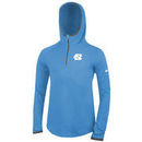 North Carolina Tar Heels Nike Youth Girls Element Logo 1/4 Zip Hoodie - Carolina Blue