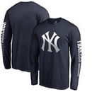 New York Yankees Fanatics Branded Gradient Logo Long Sleeve T-Shirt - Navy