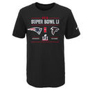 New England Patriots vs. Atlanta Falcons Nike Youth Super Bowl LI Dueling Head 2 Head T-Shirt - Black