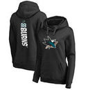 Brent Burns San Jose Sharks Fanatics Branded Women's Backer Pullover Hoodie - Black