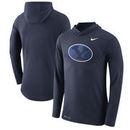 BYU Cougars Nike Dri-Blend Performance Hooded Long Sleeve T-Shirt - Navy