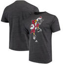 Louisville Cardinals adidas Vintage Dunking Cardinal Mascot Logo Tri-Blend T-Shirt - Heathered Black