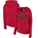 Boston Red Sox 5th & Ocean by New Era Women's Defense Raglan Pullover Hoodie - Red