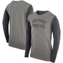 Ohio State Buckeyes Nike Elevated Essentials Long Sleeve T-Shirt - Charcoal