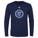 New York City FC adidas Youth Logo Long Sleeve T-Shirt - Navy