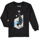 Minnesota United FC adidas Youth Logo Long Sleeve T-Shirt - Black