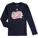 New England Revolution adidas Youth Logo Long Sleeve T-Shirt - Navy