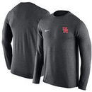 Houston Cougars Nike Coaches Long Sleeve Performance T-Shirt - Anthracite