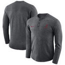 Alabama Crimson Tide Nike Henley Long Sleeve T-Shirt - Heathered Charcoal