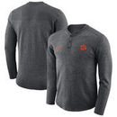 Clemson Tigers Nike Henley Long Sleeve T-Shirt - Heathered Charcoal