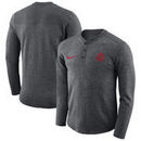 Ohio State Buckeyes Nike Henley Long Sleeve T-Shirt - Charcoal