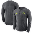 Oregon Ducks Nike Henley Long Sleeve T-Shirt - Charcoal